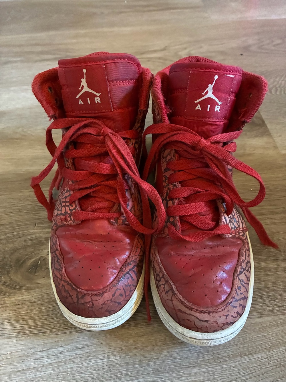 Red Air Jordan High Tops